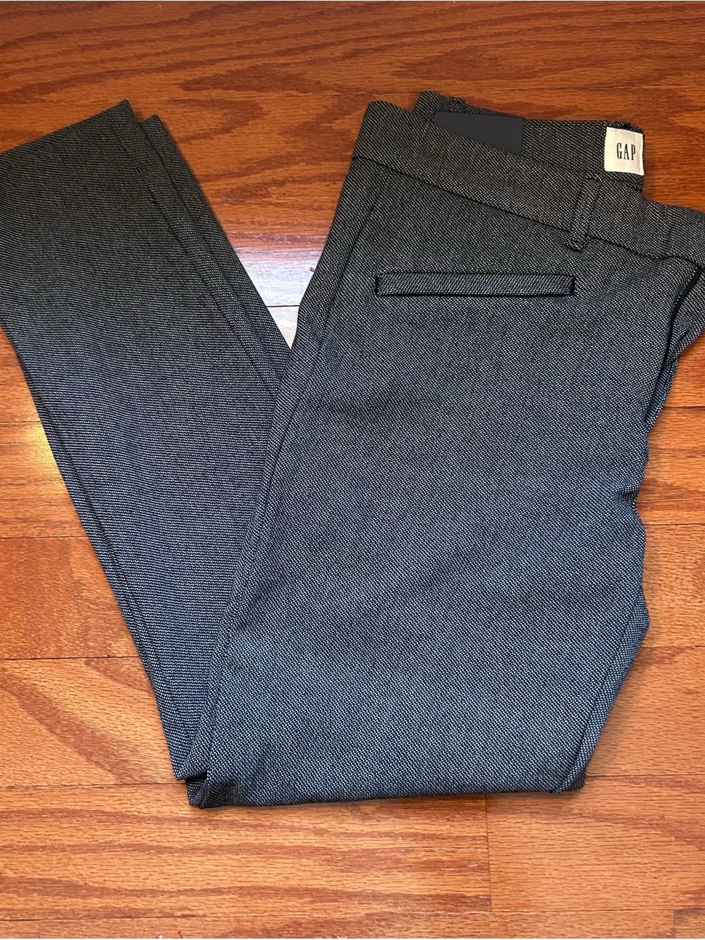 GAP Size 8 Herringbone Signature Skinny Ankle Pants in Charcoal